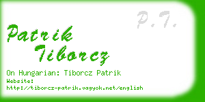 patrik tiborcz business card